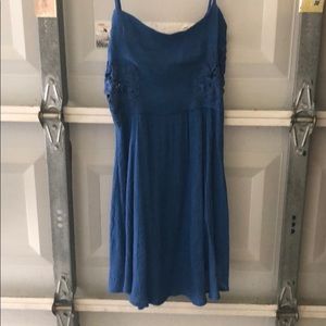 Spaghetti strap royal blue dress